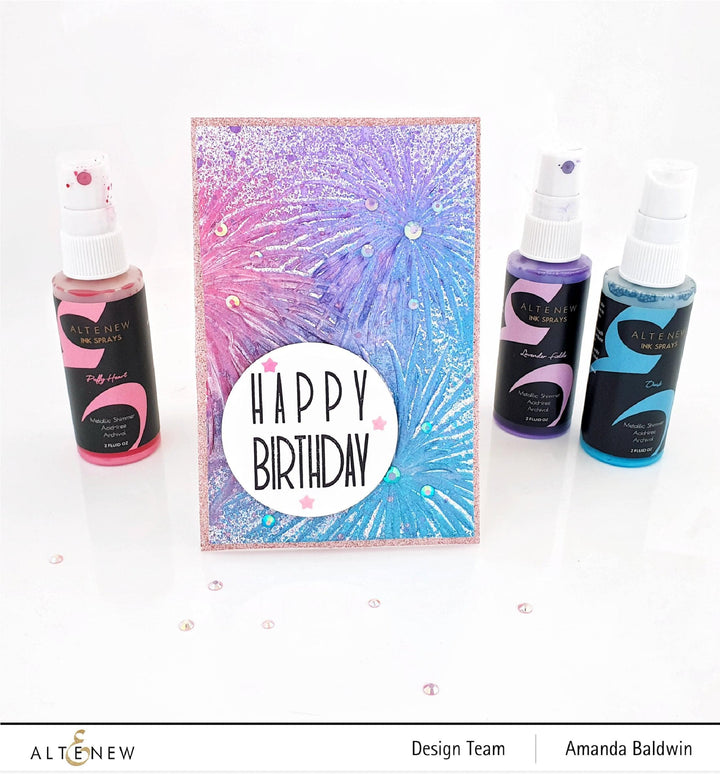 Part A-Glitz Art Craft Co.,LTD Embossing Folder Firework Trio 3D Embossing Folder