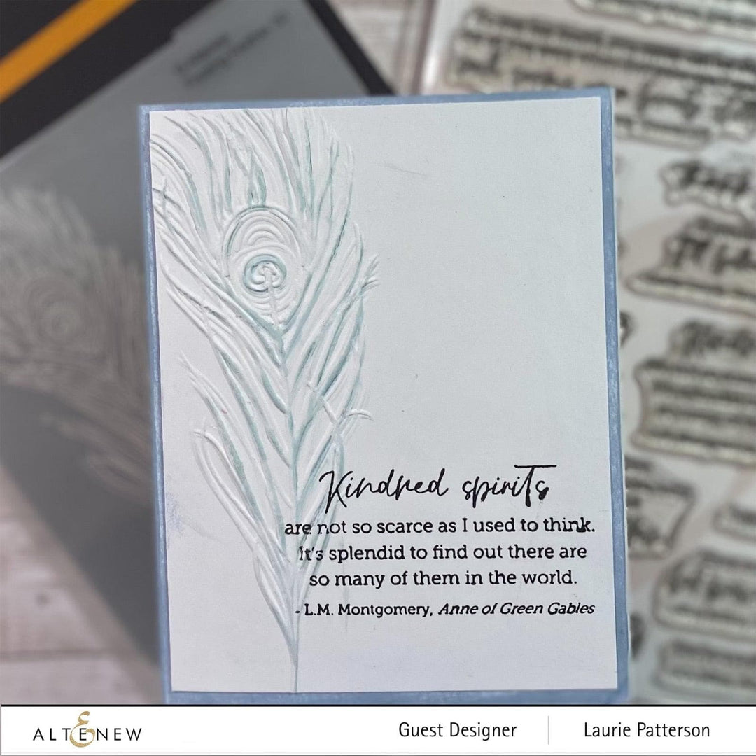 Part A-Glitz Art Craft Co.,LTD Embossing Folder Floating Feather 3D Embossing Folder