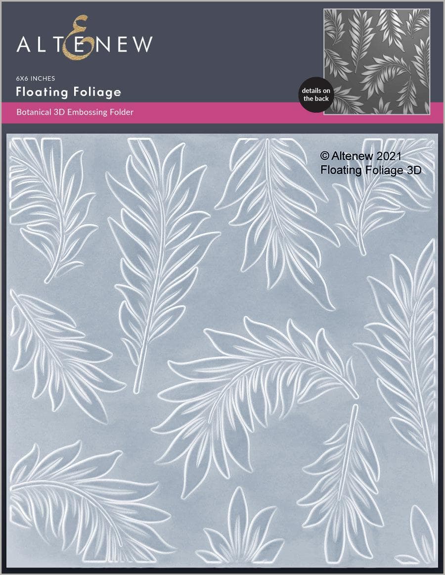 Part A-Glitz Art Craft Co.,LTD Embossing Folder Floating Foliage 3D Embossing Folder