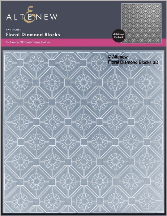 Floral Diamond Blocks 3D Embossing Folder | Altenew
