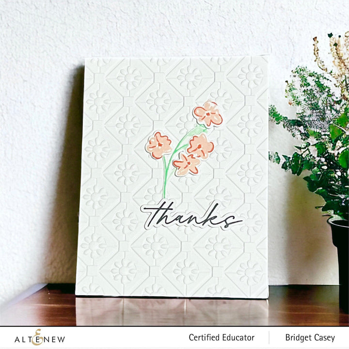 Part A-Glitz Art Craft Co.,LTD Embossing Folder Floral Diamond Blocks 3D Embossing Folder