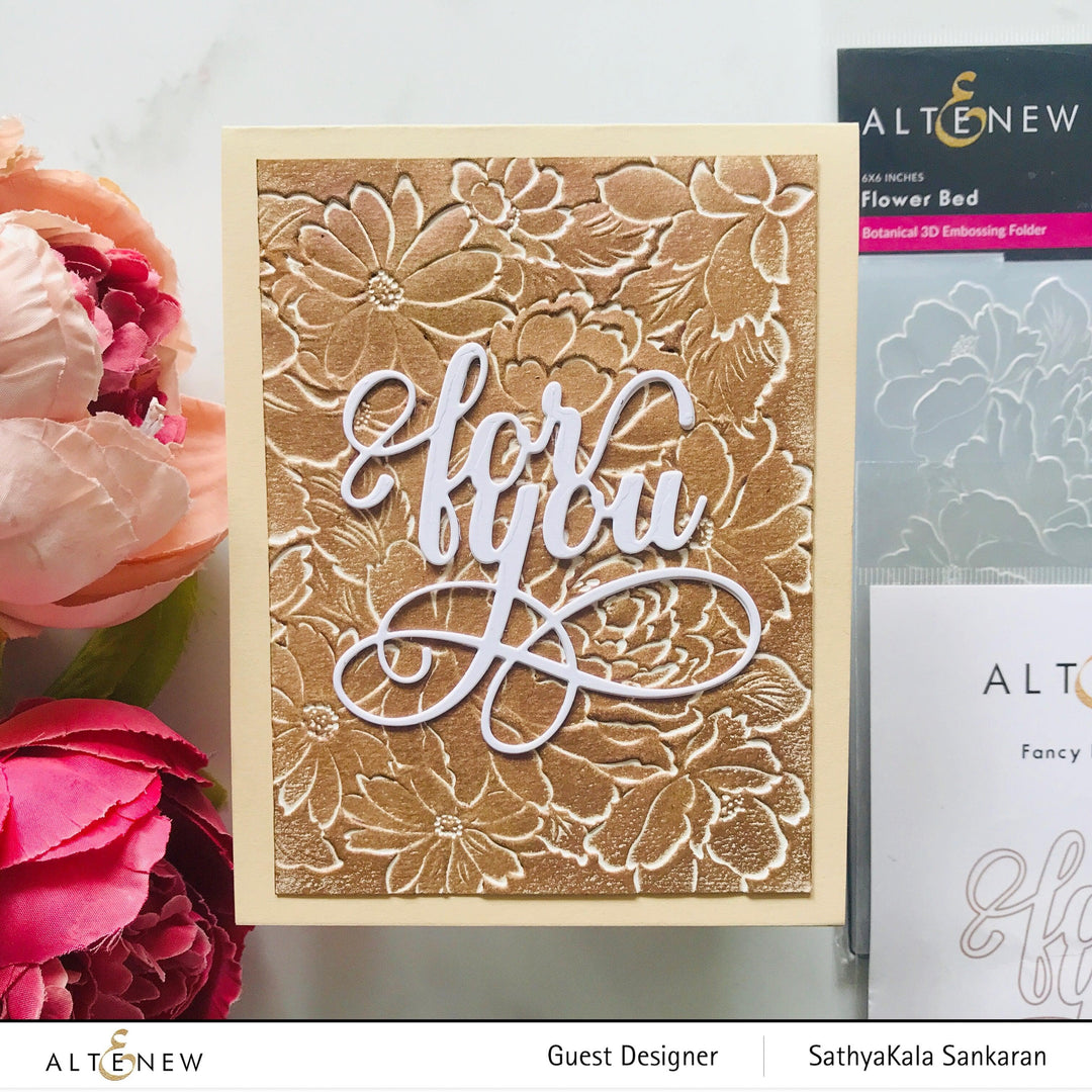 Part A-Glitz Art Craft Co.,LTD Embossing Folder Flower Bed 3D Embossing Folder