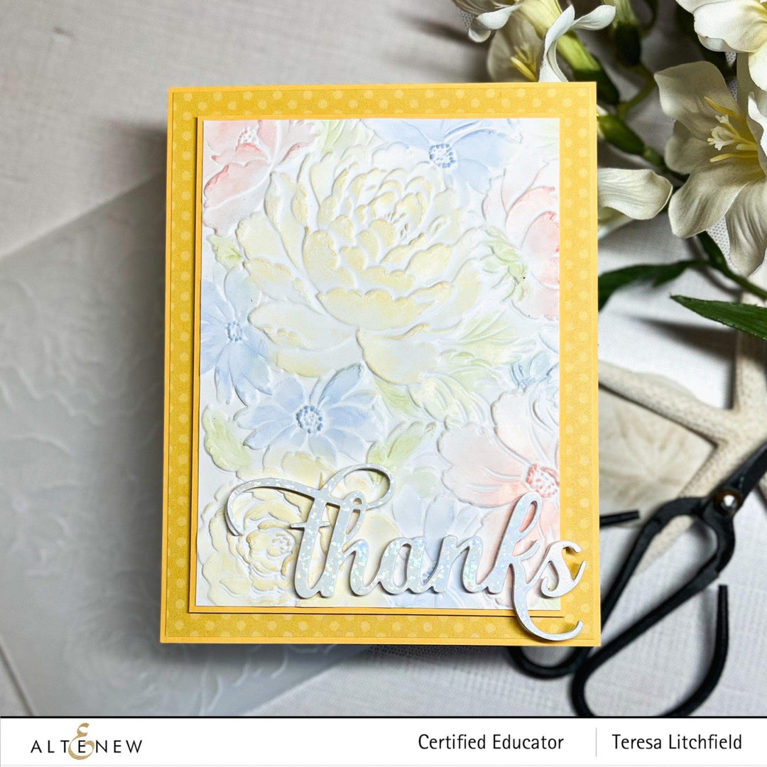 Part A-Glitz Art Craft Co.,LTD Embossing Folder Flower Bed 3D Embossing Folder