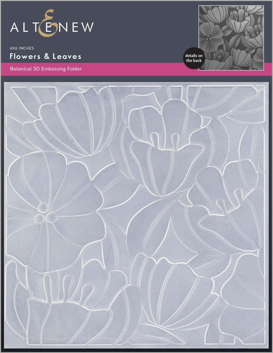 Part A-Glitz Art Craft Co.,LTD Embossing Folder Flowers & Leaves 3D Embossing Folder