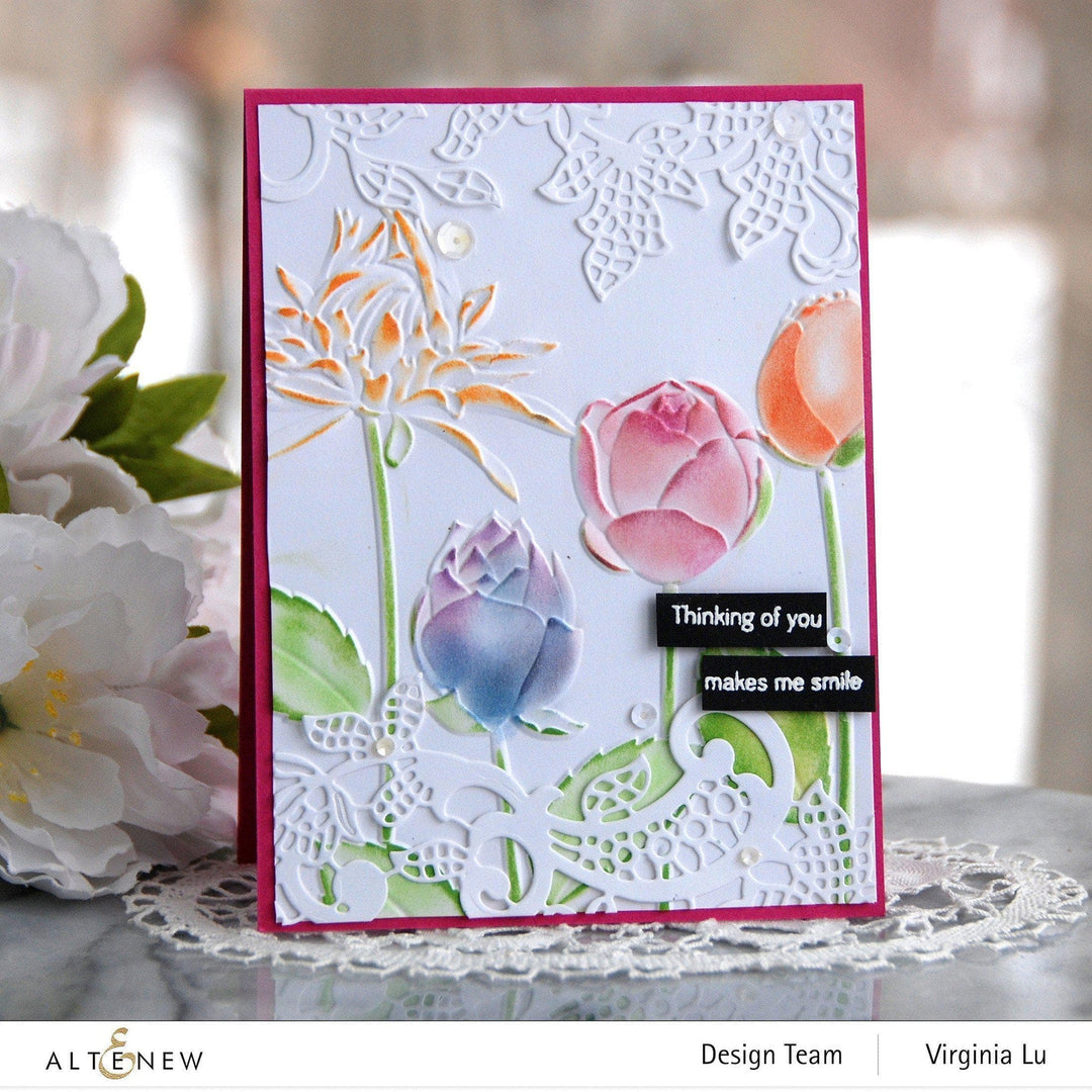 Part A-Glitz Art Craft Co.,LTD Embossing Folder Flowery Field 3D Embossing Folder