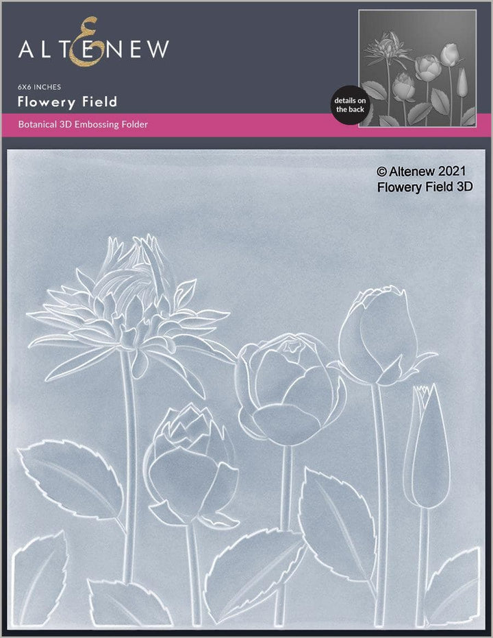 Part A-Glitz Art Craft Co.,LTD Embossing Folder Flowery Field 3D Embossing Folder