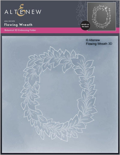 Part A-Glitz Art Craft Co.,LTD Embossing Folder Flowing Wreath 3D Embossing Folder