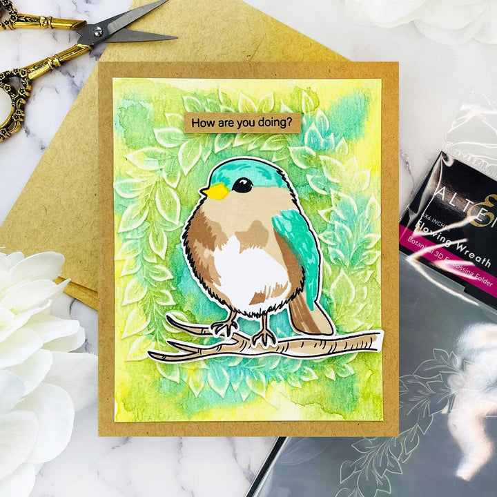 Part A-Glitz Art Craft Co.,LTD Embossing Folder Flowing Wreath 3D Embossing Folder