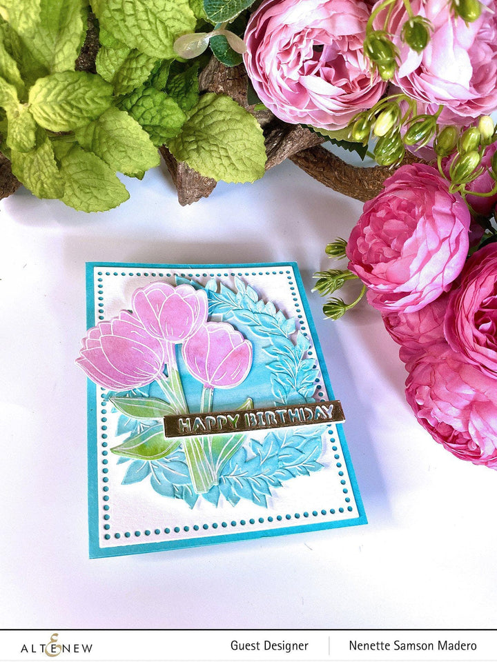 Part A-Glitz Art Craft Co.,LTD Embossing Folder Flowing Wreath 3D Embossing Folder