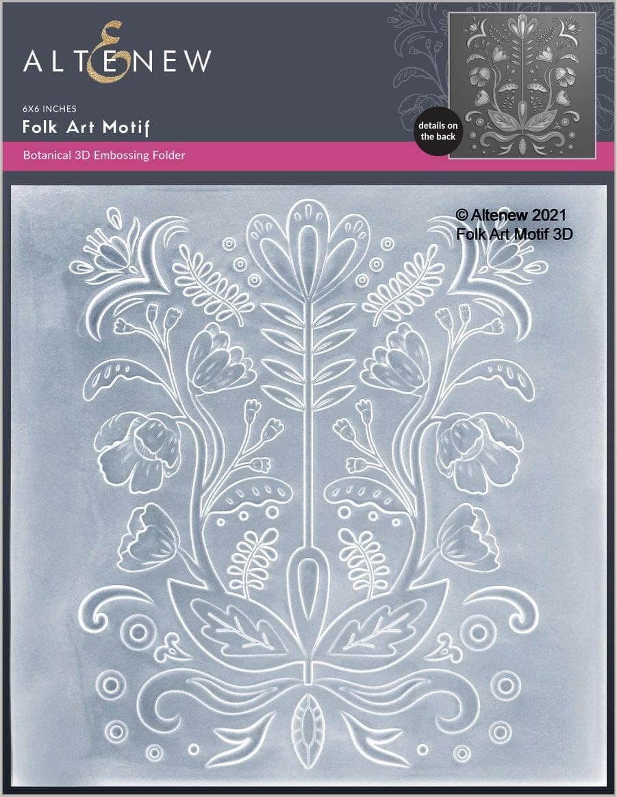Part A-Glitz Art Craft Co.,LTD Embossing Folder Folk Art Motif 3D Embossing Folder