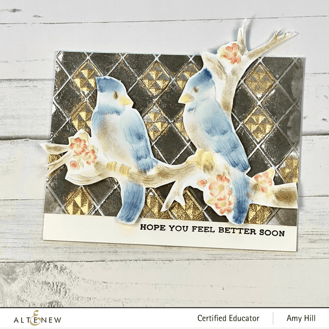 Part A-Glitz Art Craft Co.,LTD Embossing Folder Folktale Birds 3D Embossing Folder