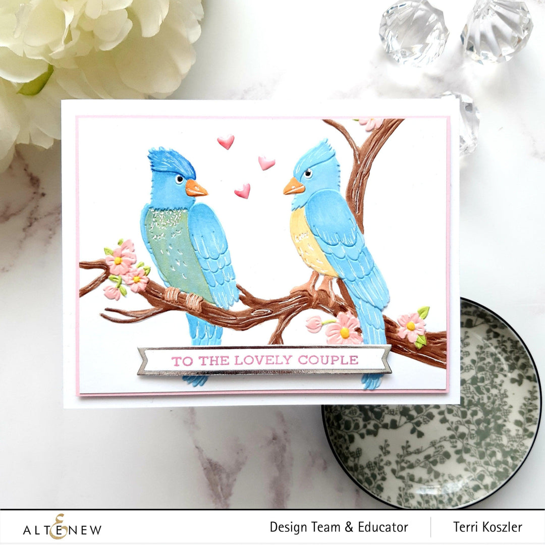 Part A-Glitz Art Craft Co.,LTD Embossing Folder Folktale Birds 3D Embossing Folder