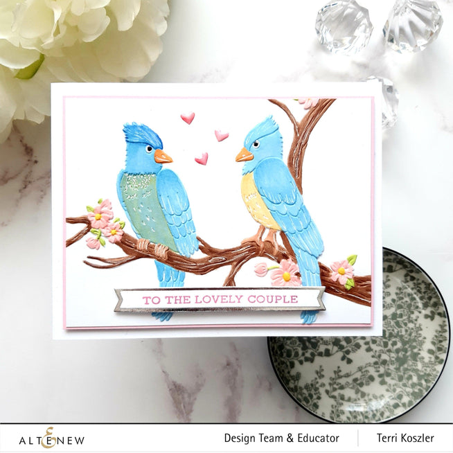 Part A-Glitz Art Craft Co.,LTD Embossing Folder Folktale Birds 3D Embossing Folder