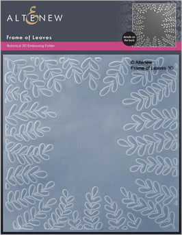 Part A-Glitz Art Craft Co.,LTD Embossing Folder Frame of Leaves 3D Embossing Folder