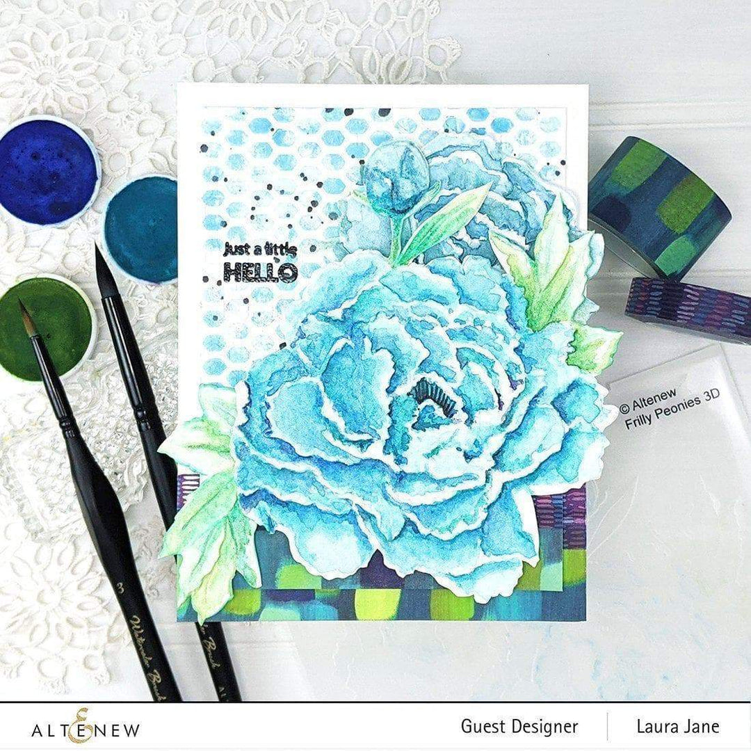 Part A-Glitz Art Craft Co.,LTD Embossing Folder Frilly Peonies 3D Embossing Folder