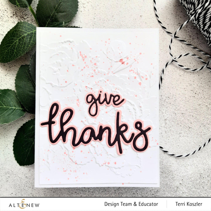 Part A-Glitz Art Craft Co.,LTD Embossing Folder Frilly Peonies 3D Embossing Folder