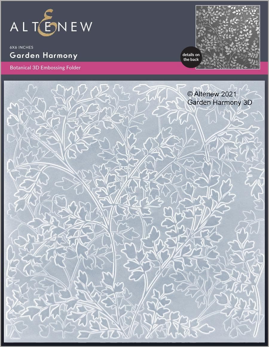 Part A-Glitz Art Craft Co.,LTD Embossing Folder Garden Harmony 3D Embossing Folder