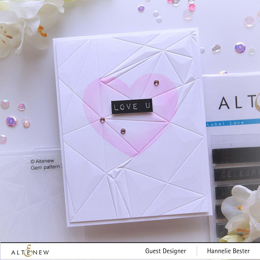 Part A-Glitz Art Craft Co.,LTD Embossing Folder Gem Pattern 3D Embossing Folder