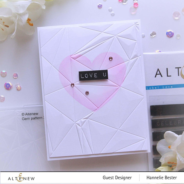 Part A-Glitz Art Craft Co.,LTD Embossing Folder Gem Pattern 3D Embossing Folder