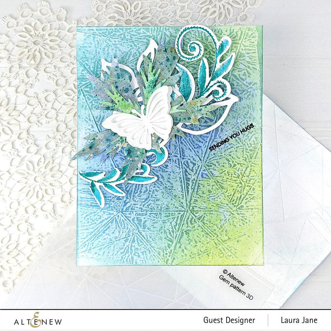 Part A-Glitz Art Craft Co.,LTD Embossing Folder Gem Pattern 3D Embossing Folder