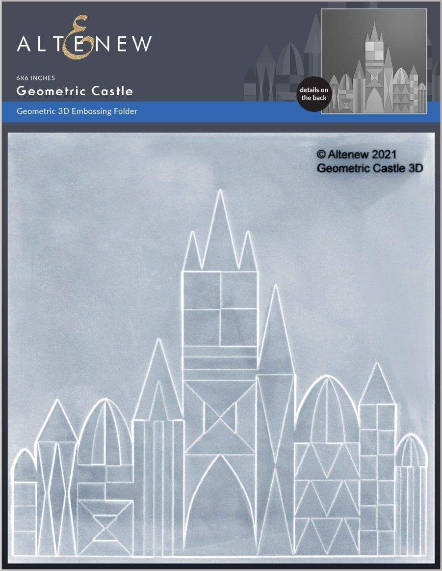 Part A-Glitz Art Craft Co.,LTD Embossing Folder Geometric Castle 3D Embossing Folder