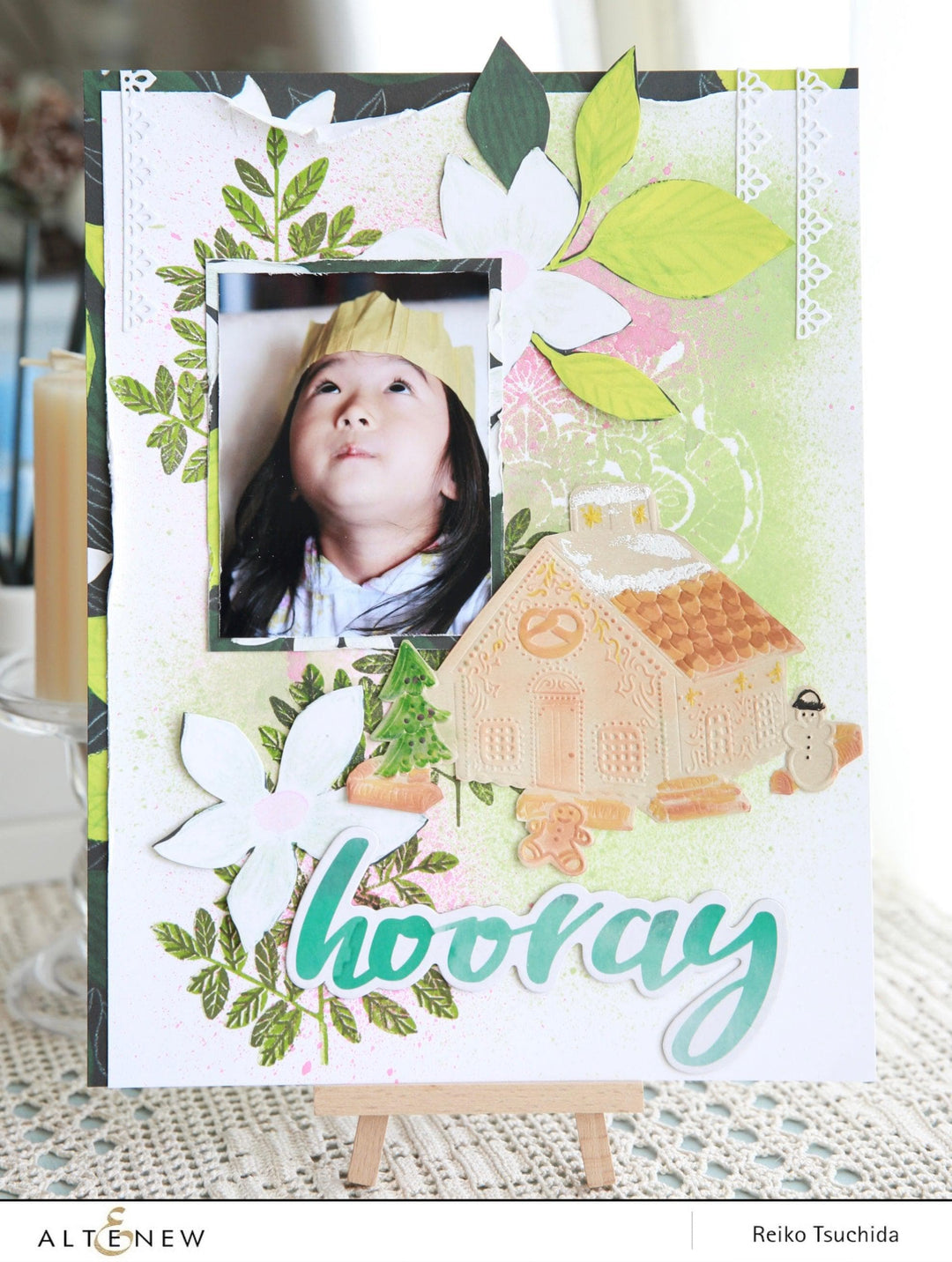 Part A-Glitz Art Craft Co.,LTD Embossing Folder Gingerbread House 3D Embossing Folder