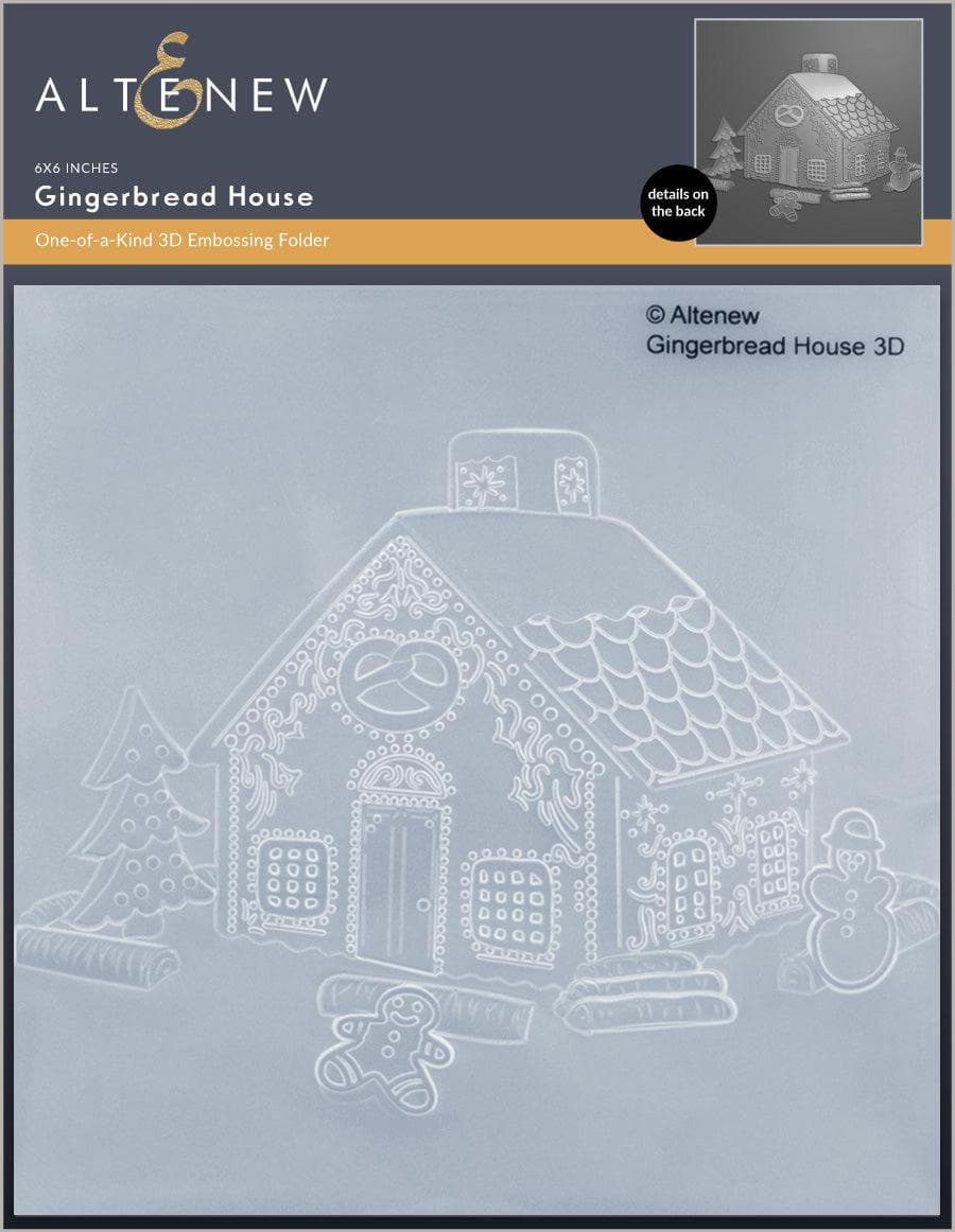 Part A-Glitz Art Craft Co.,LTD Embossing Folder Gingerbread House 3D Embossing Folder