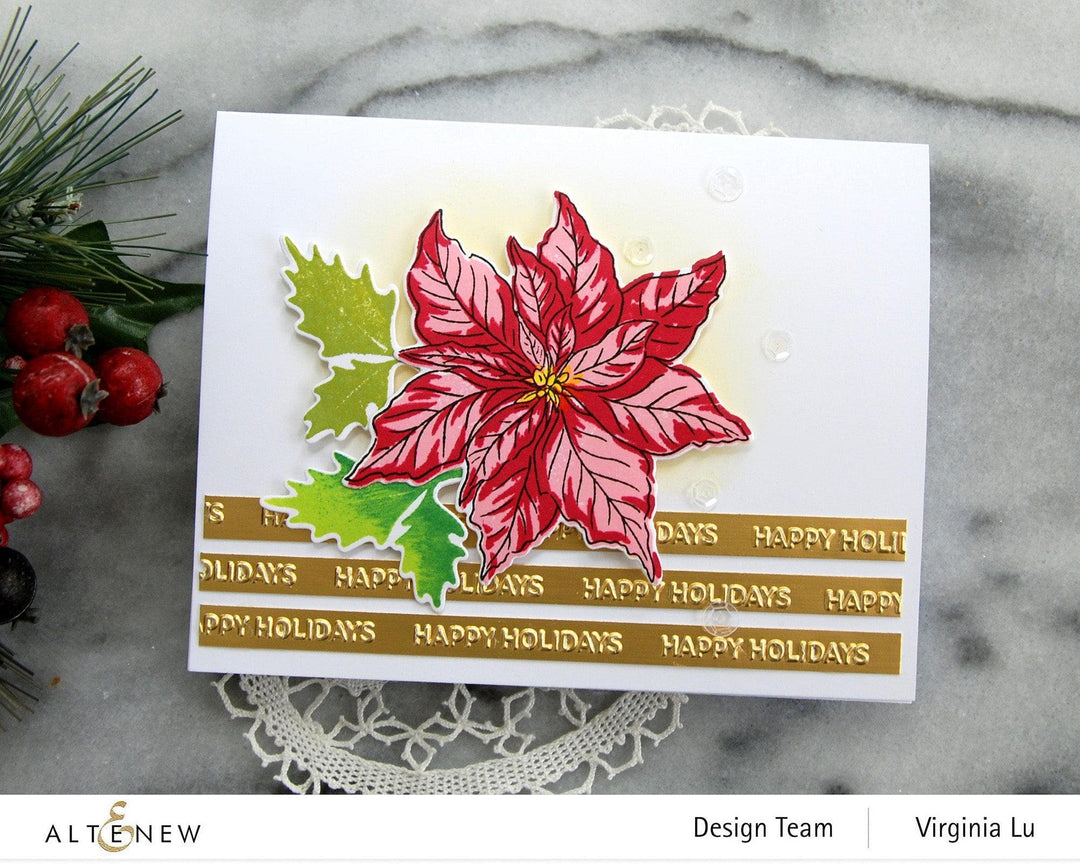 Part A-Glitz Art Craft Co.,LTD Embossing Folder Happy Holidays 3D Embossing Folder