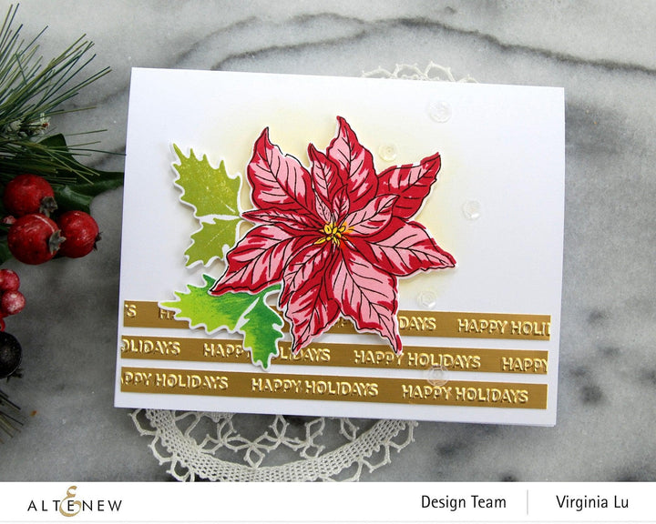 Part A-Glitz Art Craft Co.,LTD Embossing Folder Happy Holidays 3D Embossing Folder