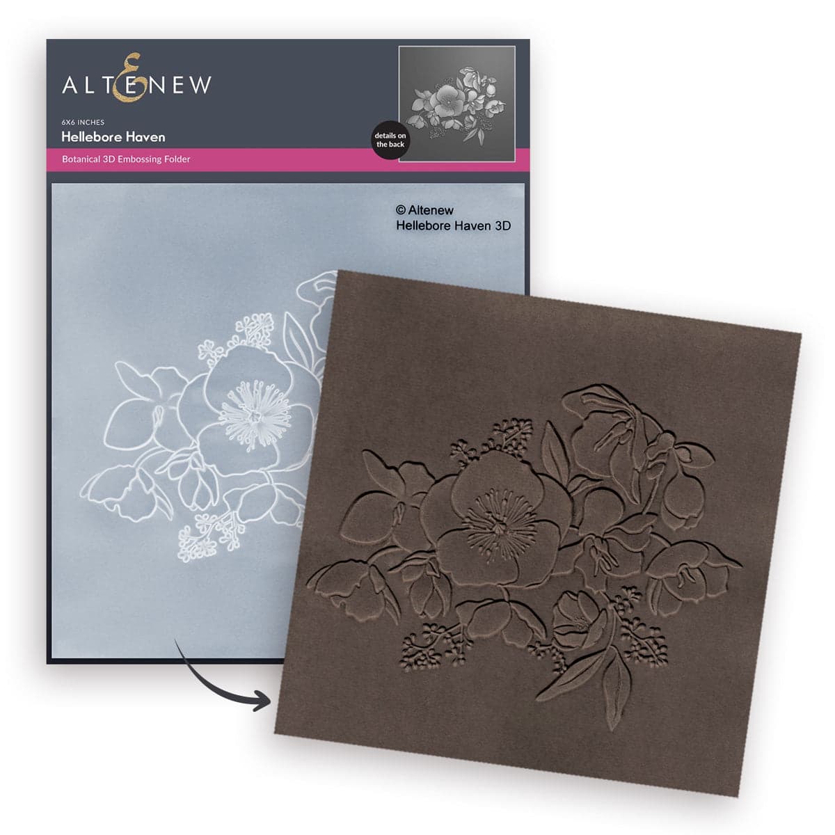 Hellebore Haven 3D Embossing Folder