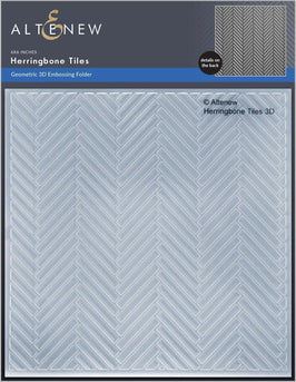 Part A-Glitz Art Craft Co.,LTD Embossing Folder Herringbone Tiles 3D Embossing Folder