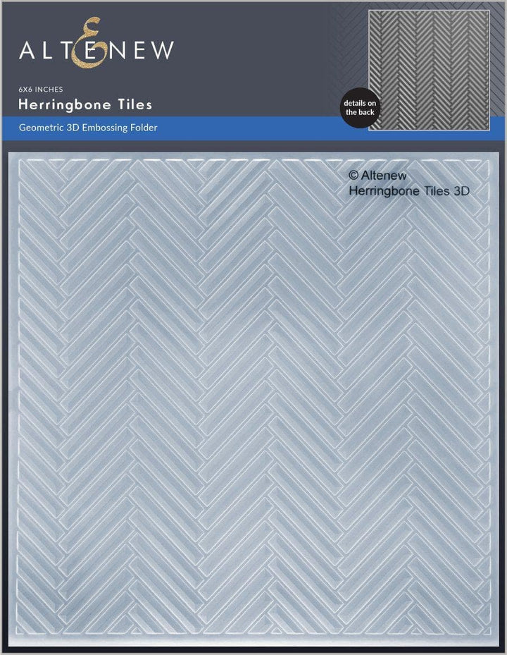 Part A-Glitz Art Craft Co.,LTD Embossing Folder Herringbone Tiles 3D Embossing Folder