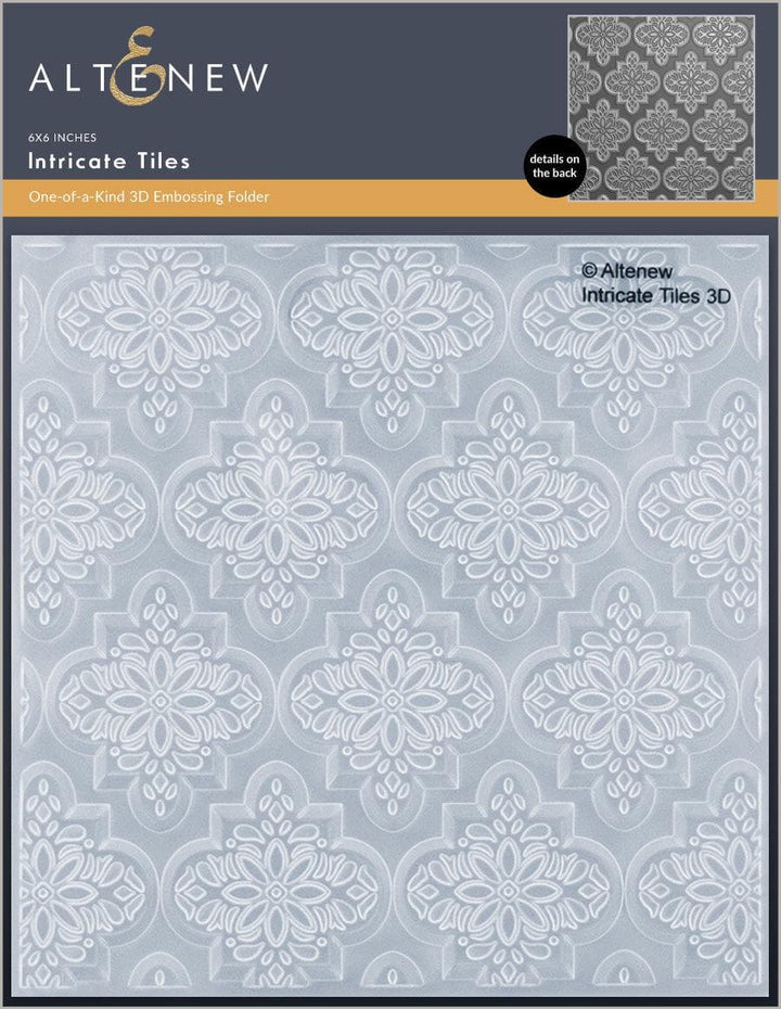 Part A-Glitz Art Craft Co.,LTD Embossing Folder Intricate Tiles 3D Embossing Folder