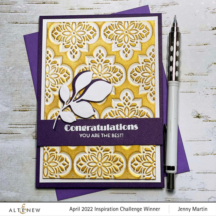 Part A-Glitz Art Craft Co.,LTD Embossing Folder Intricate Tiles 3D Embossing Folder