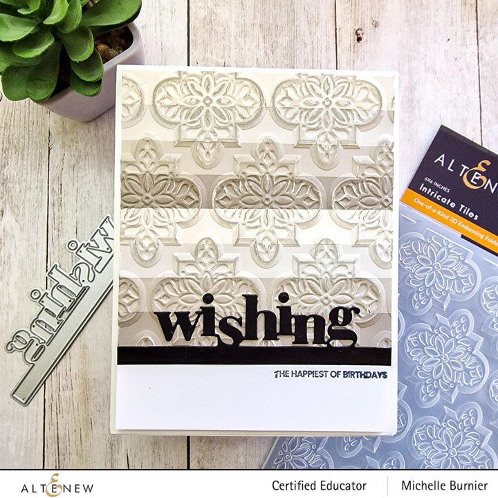 Part A-Glitz Art Craft Co.,LTD Embossing Folder Intricate Tiles 3D Embossing Folder