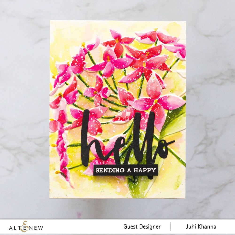 Part A-Glitz Art Craft Co.,LTD Embossing Folder Ixora 3D Embossing Folder