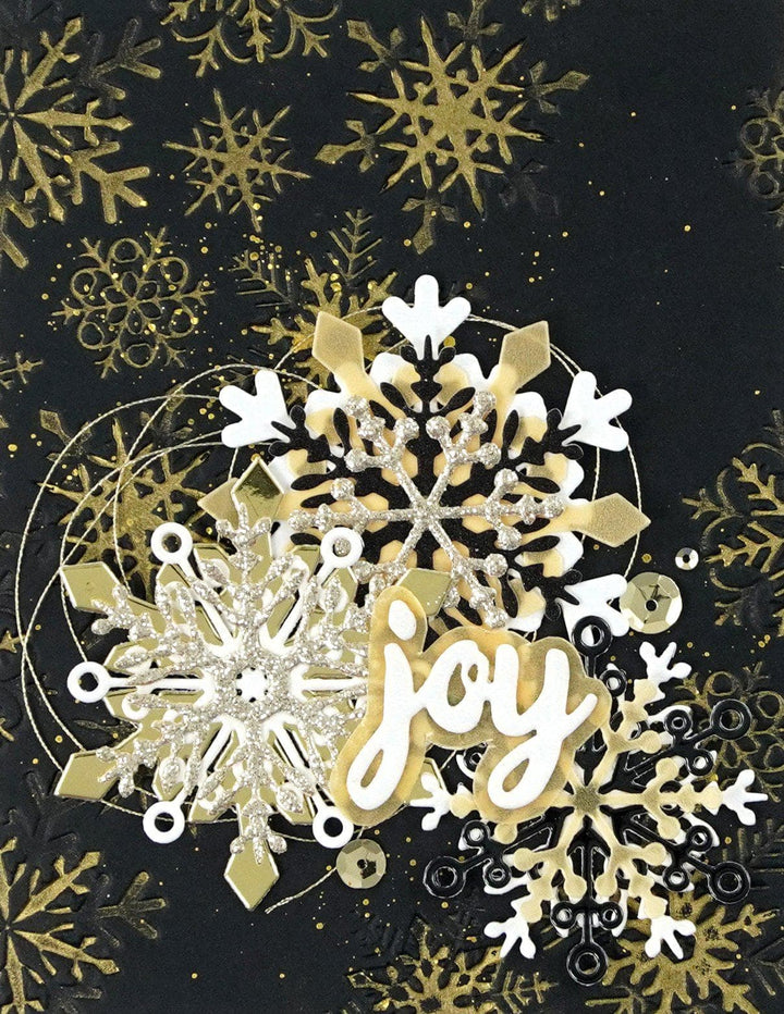 Part A-Glitz Art Craft Co.,LTD Embossing Folder Layered Snowflakes 3D Embossing Folder