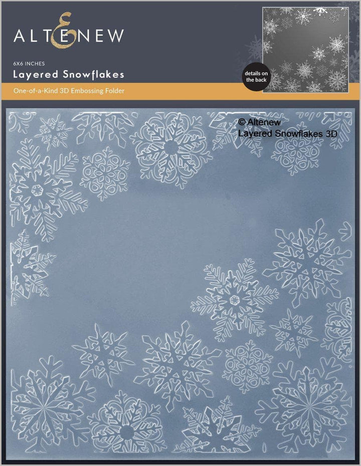 Part A-Glitz Art Craft Co.,LTD Embossing Folder Layered Snowflakes 3D Embossing Folder