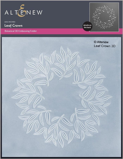 Part A-Glitz Art Craft Co.,LTD Embossing Folder Leaf Crown 3D Embossing Folder