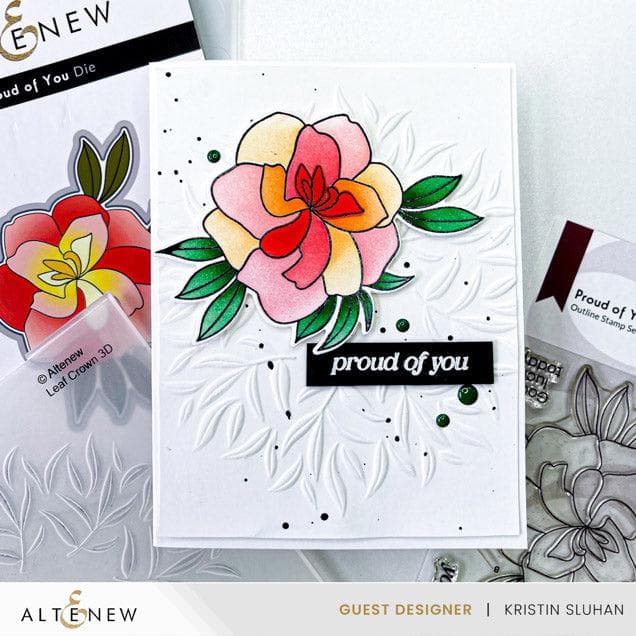 Part A-Glitz Art Craft Co.,LTD Embossing Folder Leaf Crown 3D Embossing Folder