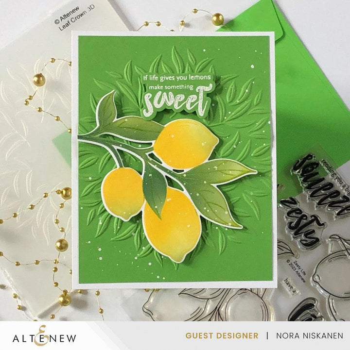 Part A-Glitz Art Craft Co.,LTD Embossing Folder Leaf Crown 3D Embossing Folder