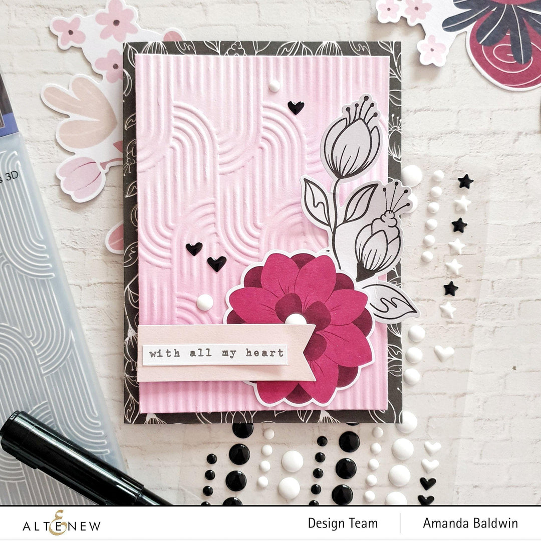 Part A-Glitz Art Craft Co.,LTD Embossing Folder Linked Ovals 3D Embossing Folder