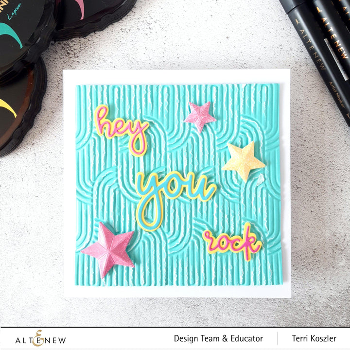 Part A-Glitz Art Craft Co.,LTD Embossing Folder Linked Ovals 3D Embossing Folder