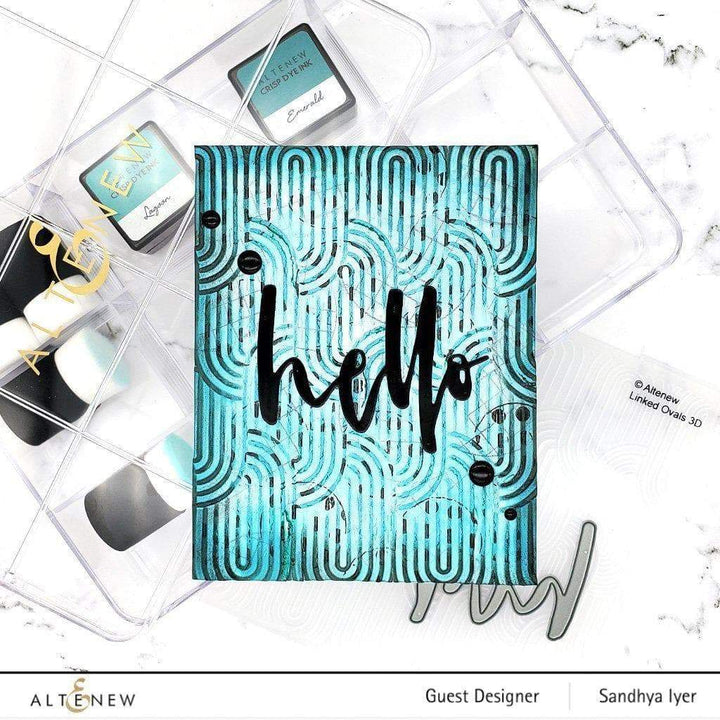 Part A-Glitz Art Craft Co.,LTD Embossing Folder Linked Ovals 3D Embossing Folder