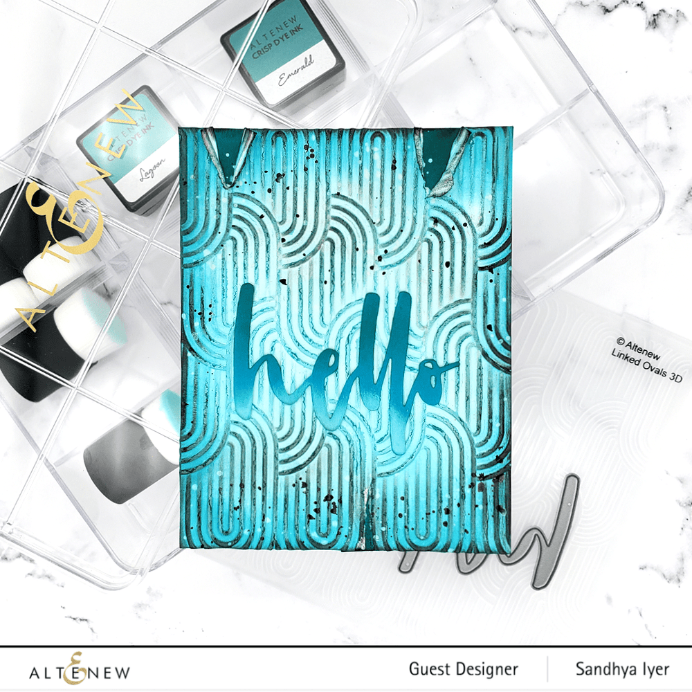 Part A-Glitz Art Craft Co.,LTD Embossing Folder Linked Ovals 3D Embossing Folder