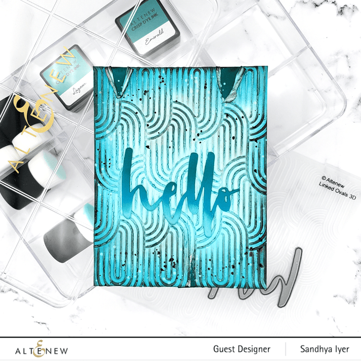 Part A-Glitz Art Craft Co.,LTD Embossing Folder Linked Ovals 3D Embossing Folder