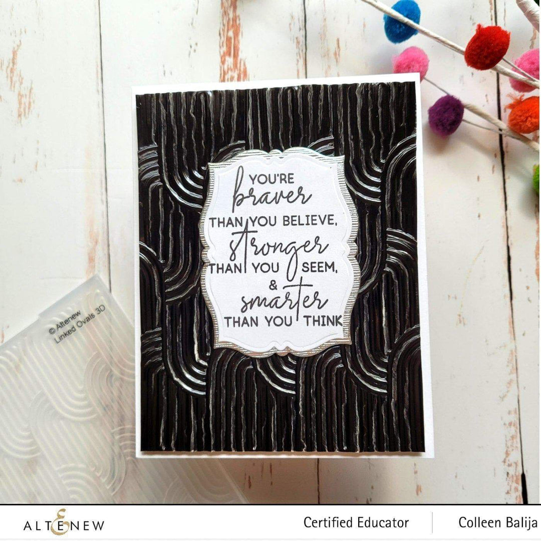 Part A-Glitz Art Craft Co.,LTD Embossing Folder Linked Ovals 3D Embossing Folder