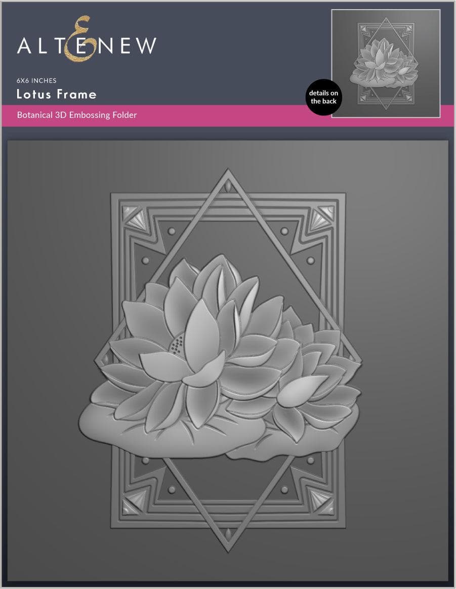 Part A-Glitz Art Craft Co.,LTD Embossing Folder Lotus Frame 3D Embossing Folder