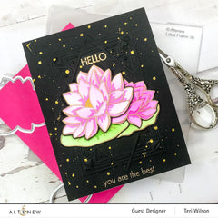 Part A-Glitz Art Craft Co.,LTD Embossing Folder Lotus Frame 3D Embossing Folder