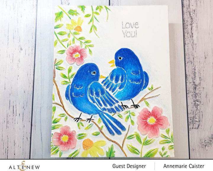 Part A-Glitz Art Craft Co.,LTD Embossing Folder Loving Birds 3D Embossing Folder